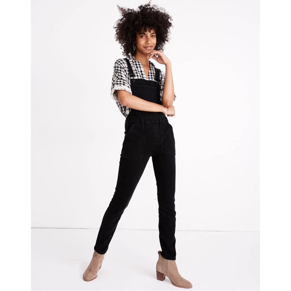 Madewell Petite Skinny Overalls in Lunar Wash